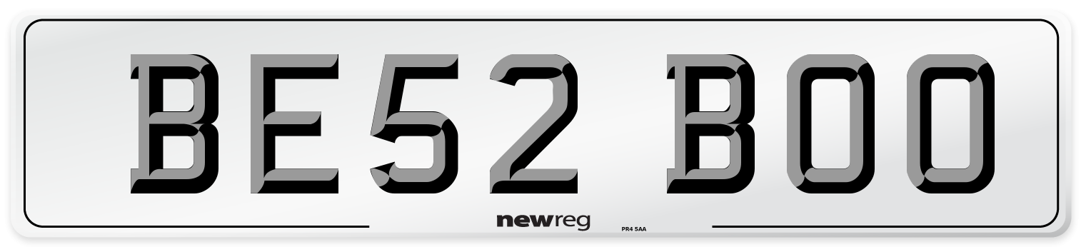 BE52 BOO Number Plate from New Reg